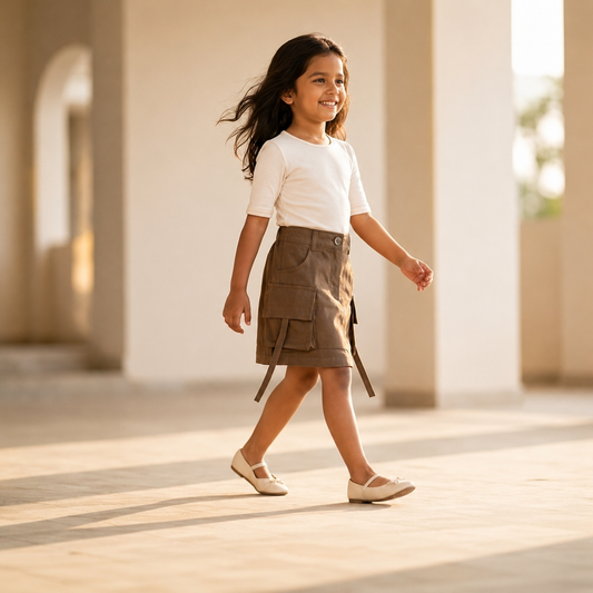 Cargo Skirt - Khaki Solid
