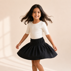 Classic Black - Box Pleat Skirt