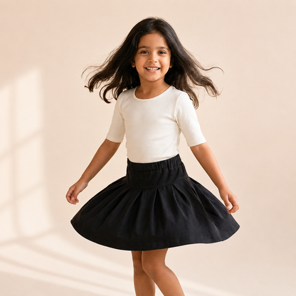 Box Pleat Skirt - Classic Black