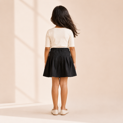 Box Pleat Skirt - Classic Black