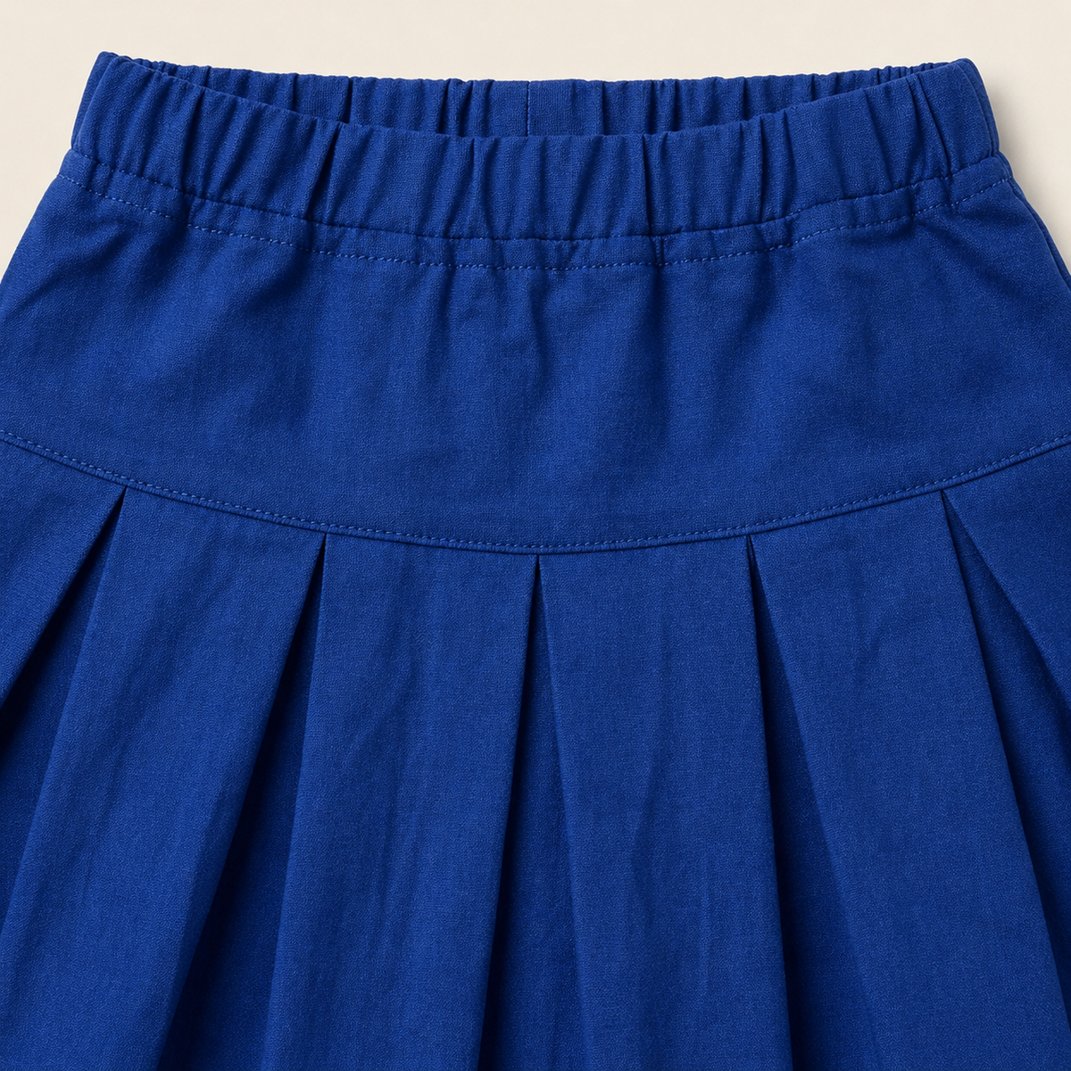 Classic Blue - Box Pleat Skirt