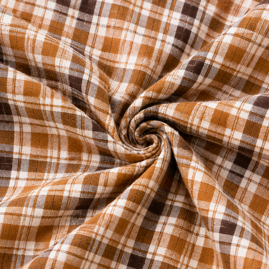 Gathered Skirt - Caramel Plaid