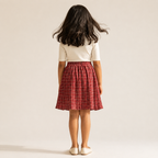 Berry Plaid - Gathered Skirt