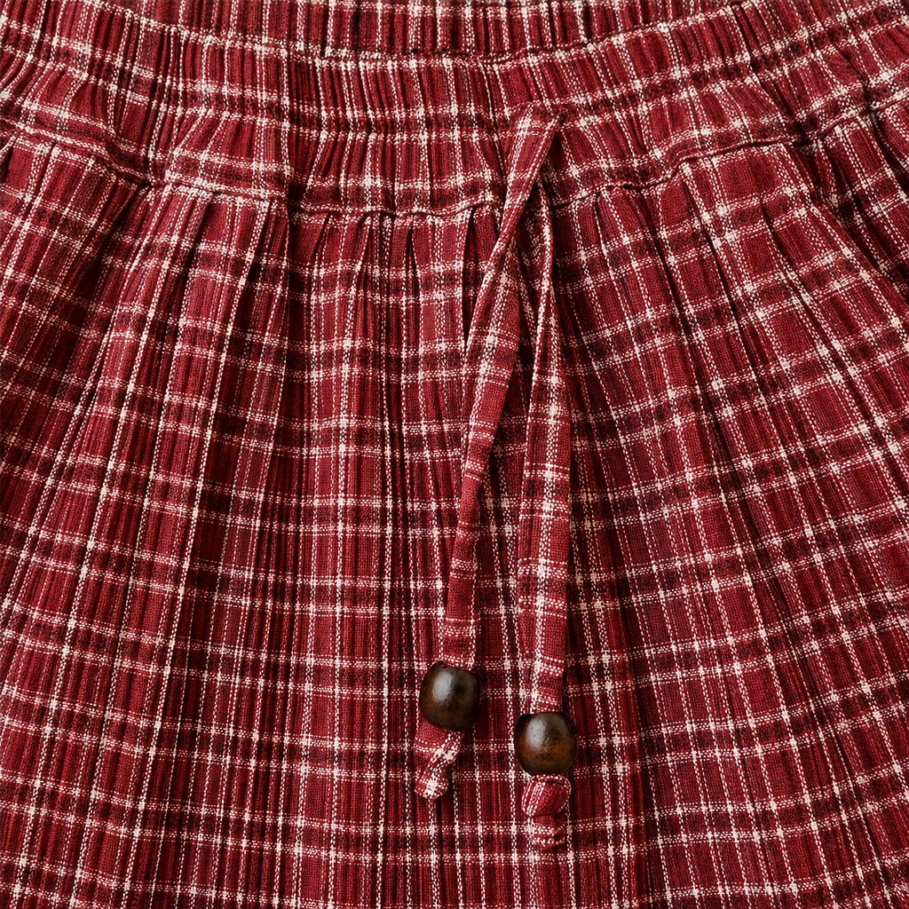 Berry Plaid - Gathered Skirt