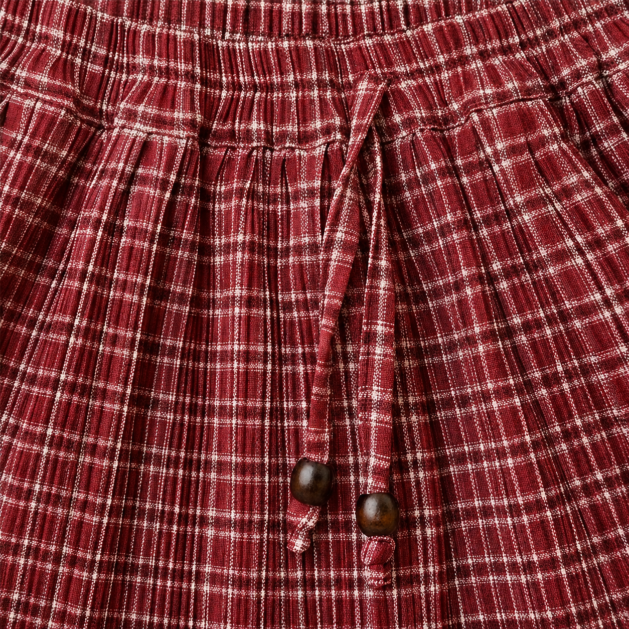 Gathered Skirt - Berry Plaid