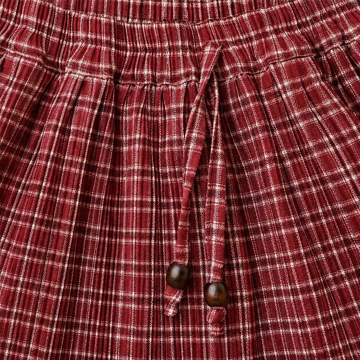 Berry Plaid - Gathered Skirt