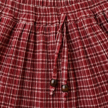 Gathered Skirt - Berry Plaid