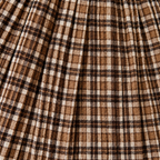 Caramel Plaid - Gathered Skirt