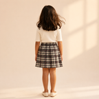 Heritage Black Plaid - Gathered Skirt