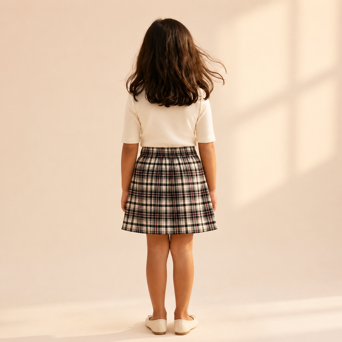 Heritage Black Plaid - Gathered Skirt
