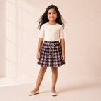 Midnight Plaid - Gathered Skirt