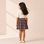 Midnight Plaid - Gathered Skirt