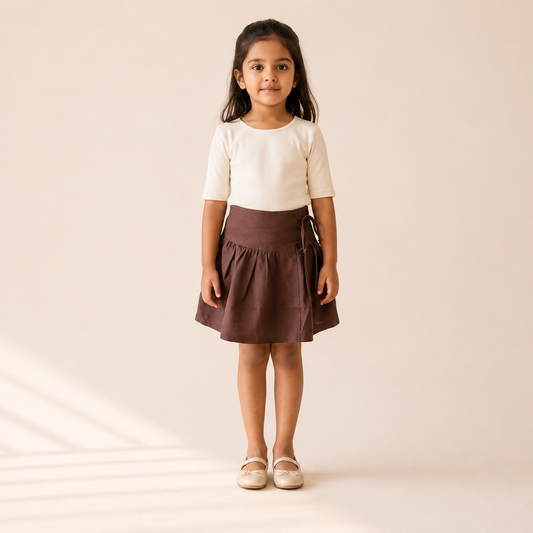 Wrap Skirt - Cocoa Solid